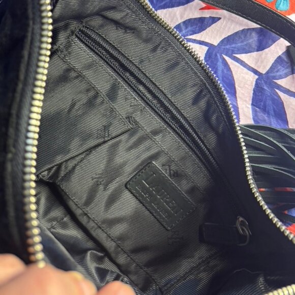 RARE Lauren by Ralph Lauren Black Velvet Crescent Evening Bag w Tassel - Picture 11 of 12